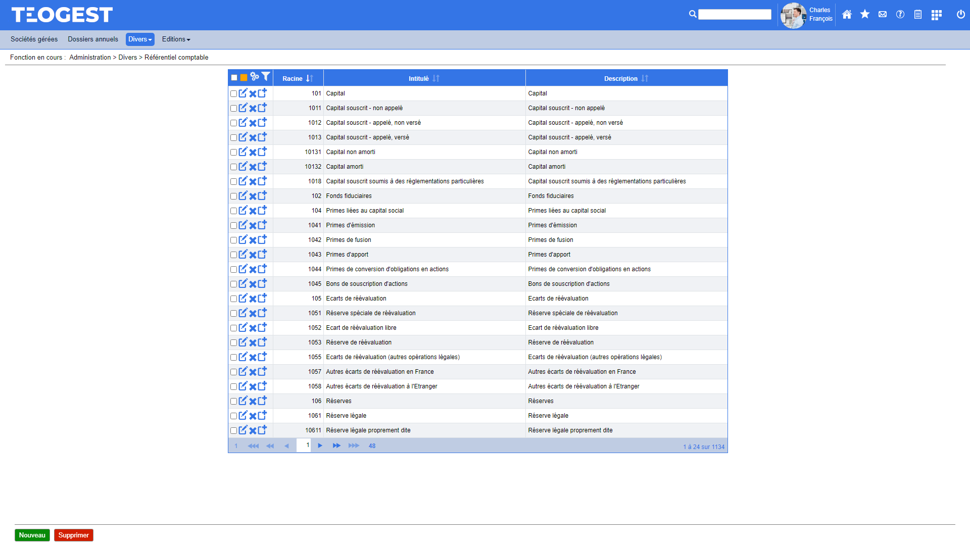 Referentiel comptable daide a la creation de comptes